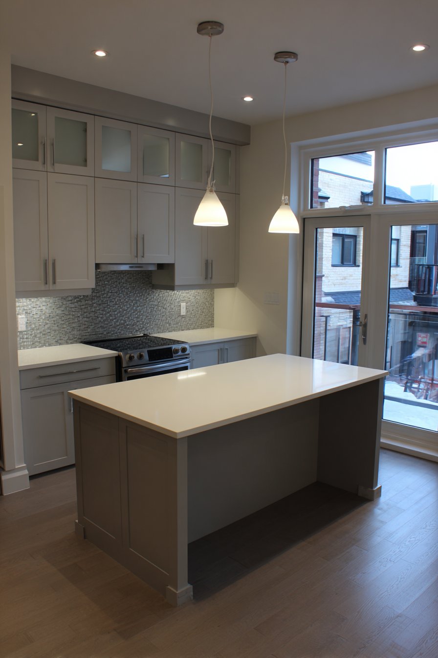 U-Shaped Grey and White Kitchen for Maximum Efficiency