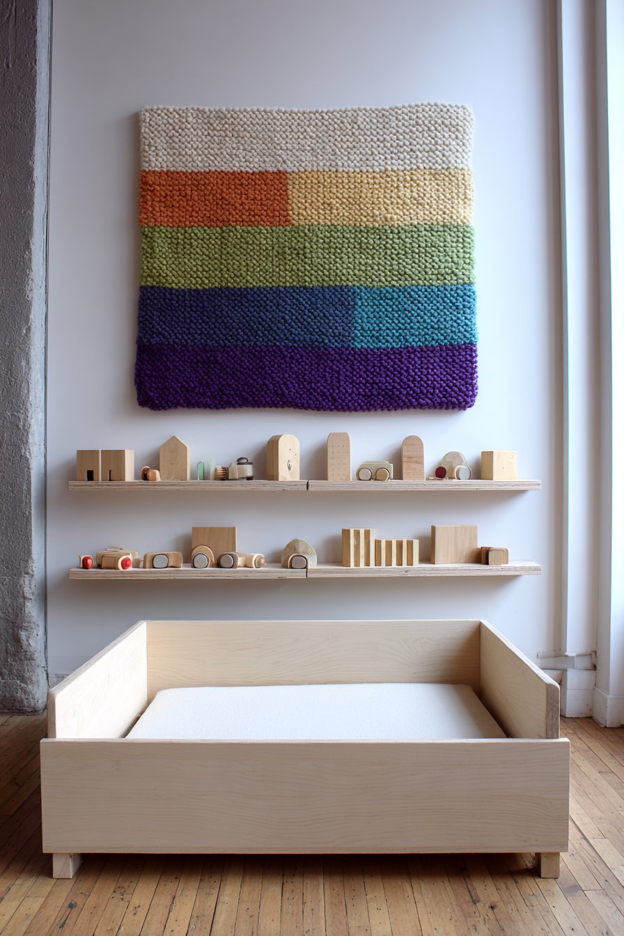 Textile Art Rainbow Wall Hanging