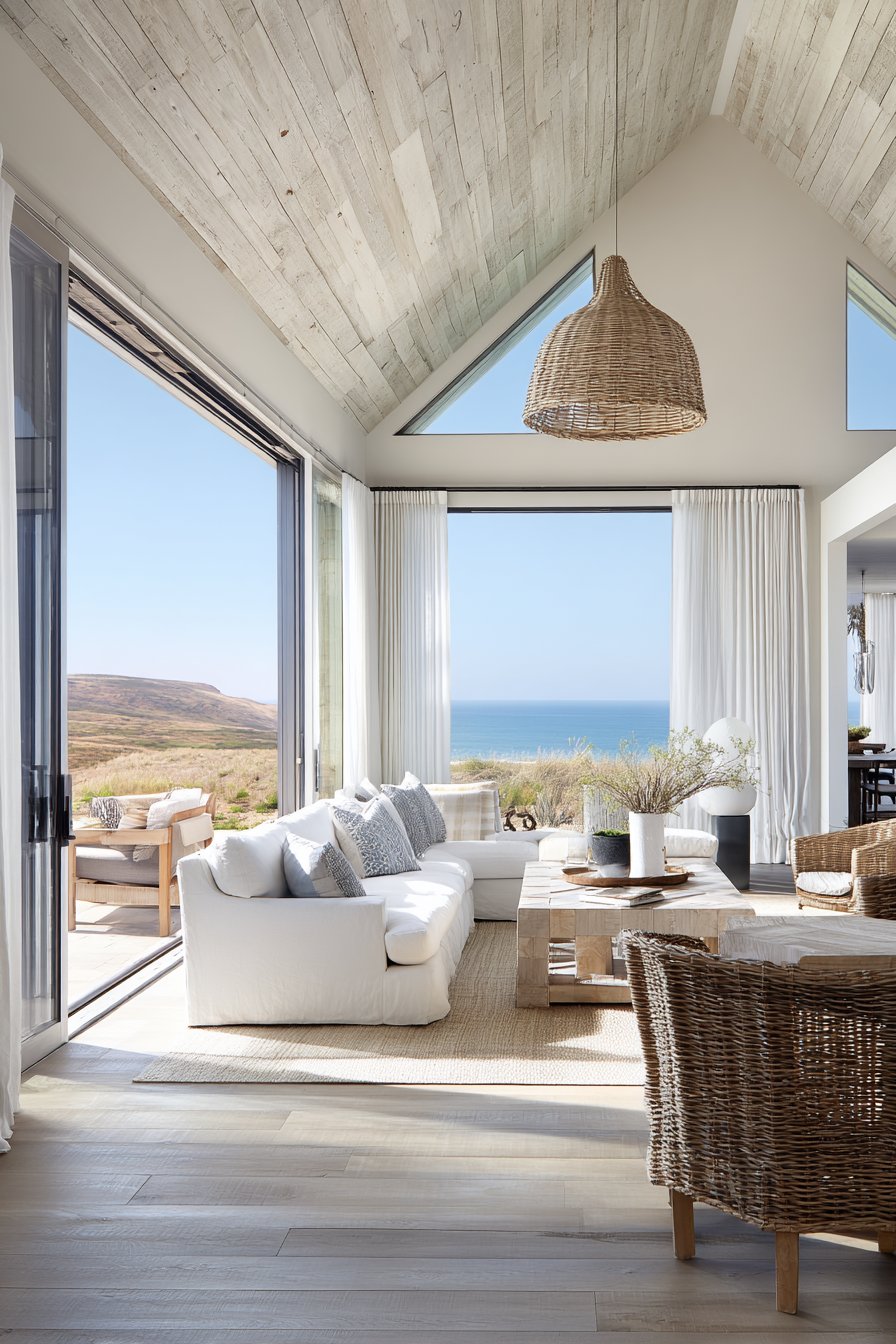 Contemporary Coastal with Sliding Glass Doors