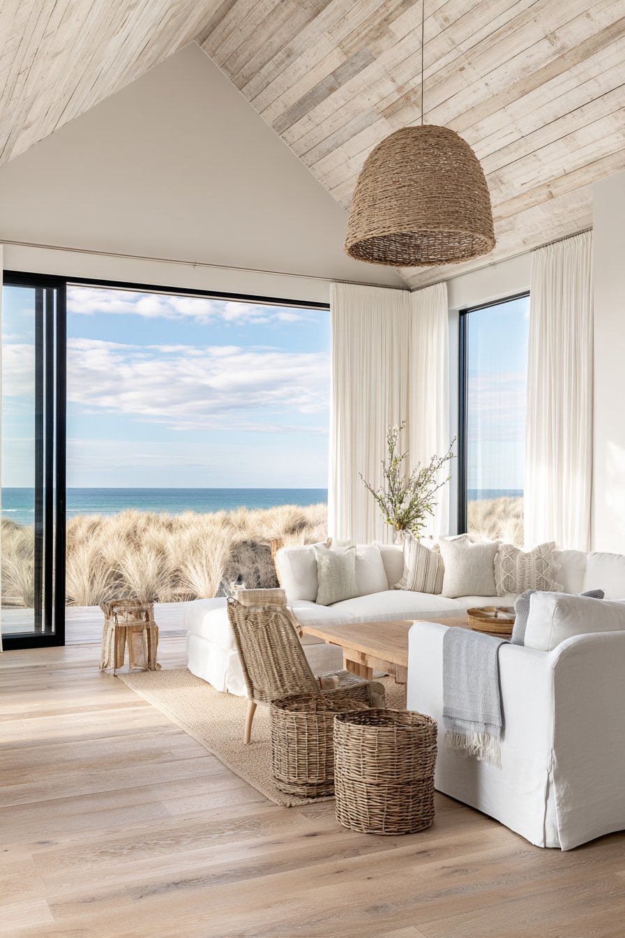 Contemporary Coastal with Sliding Glass Doors