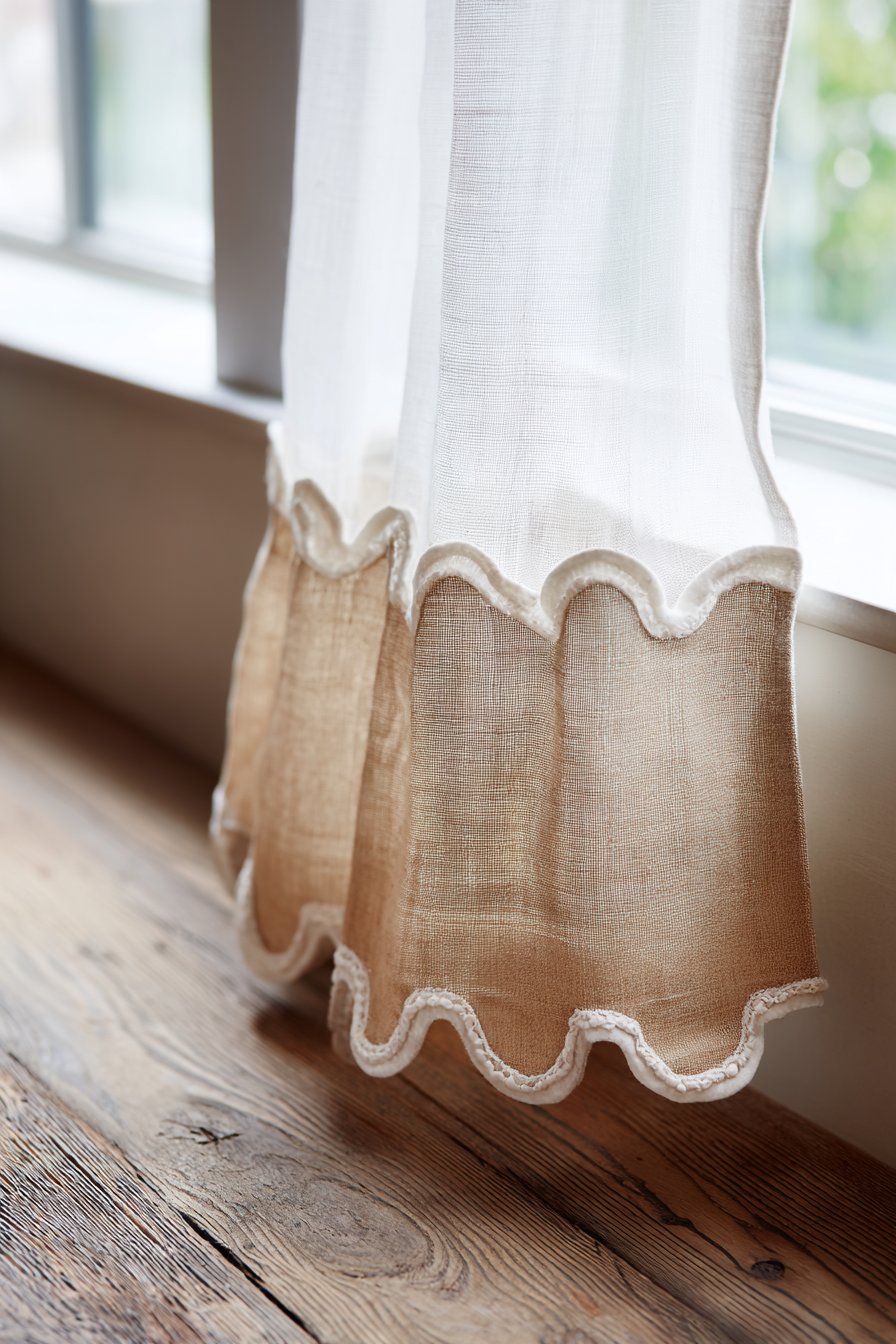 Layered Linen Curtain Detail