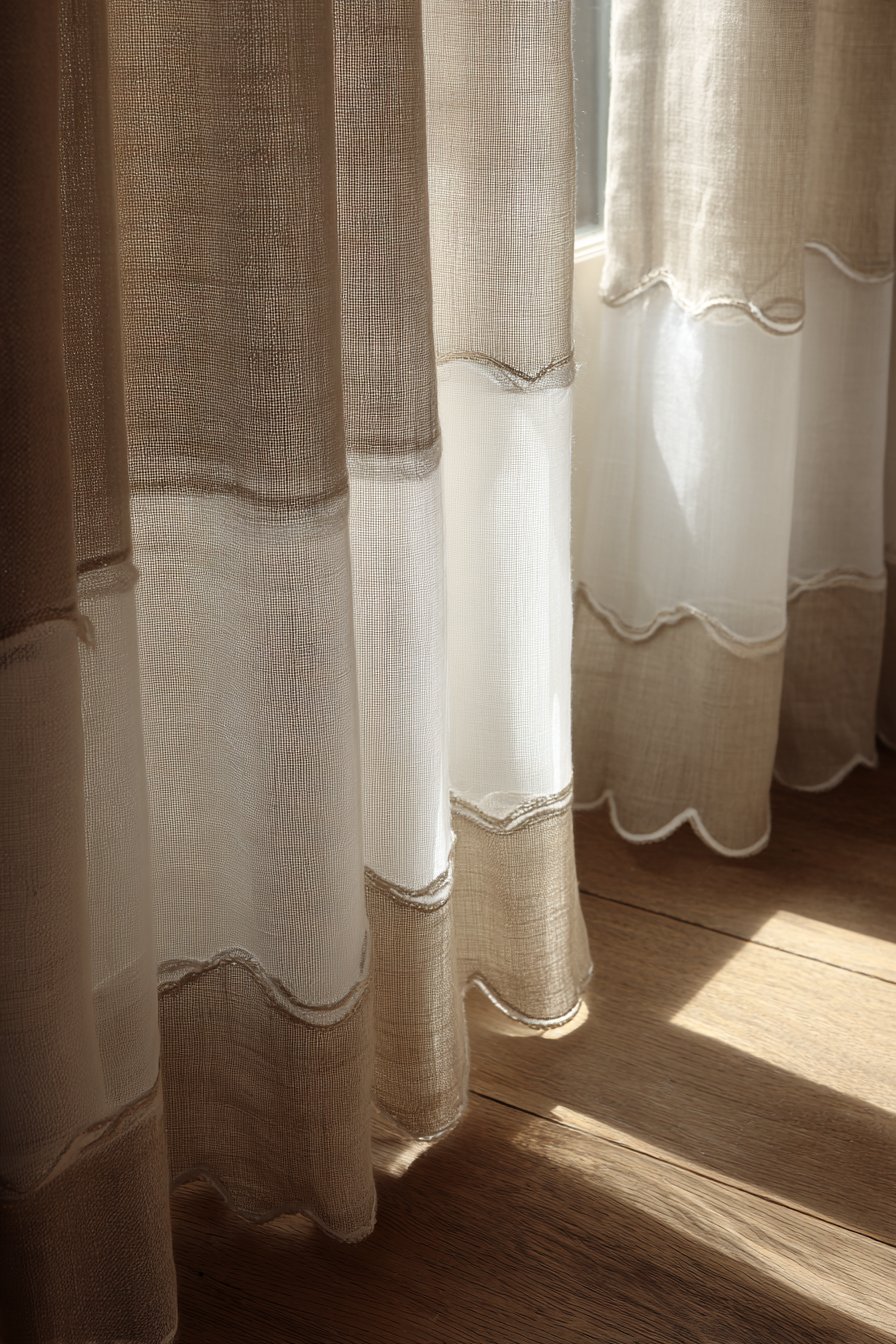 Layered Linen Curtain Detail