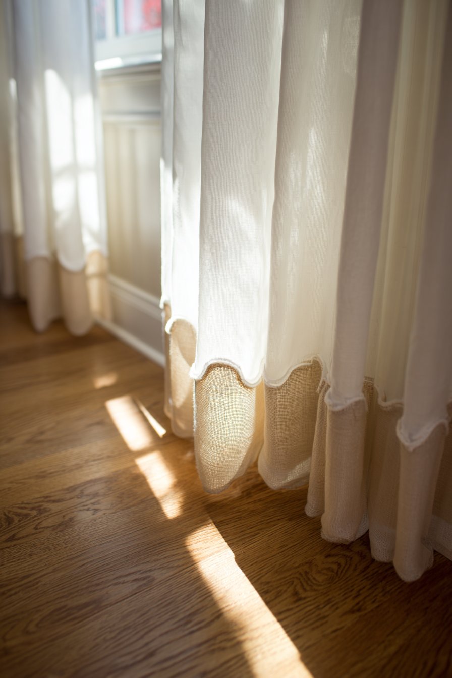 Layered Linen Curtain Detail