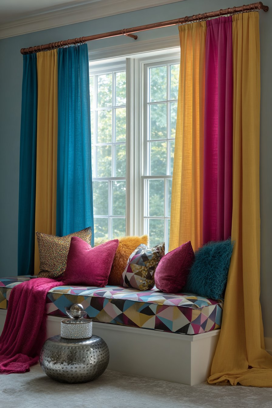 Vertical Stripe Curtain Drama