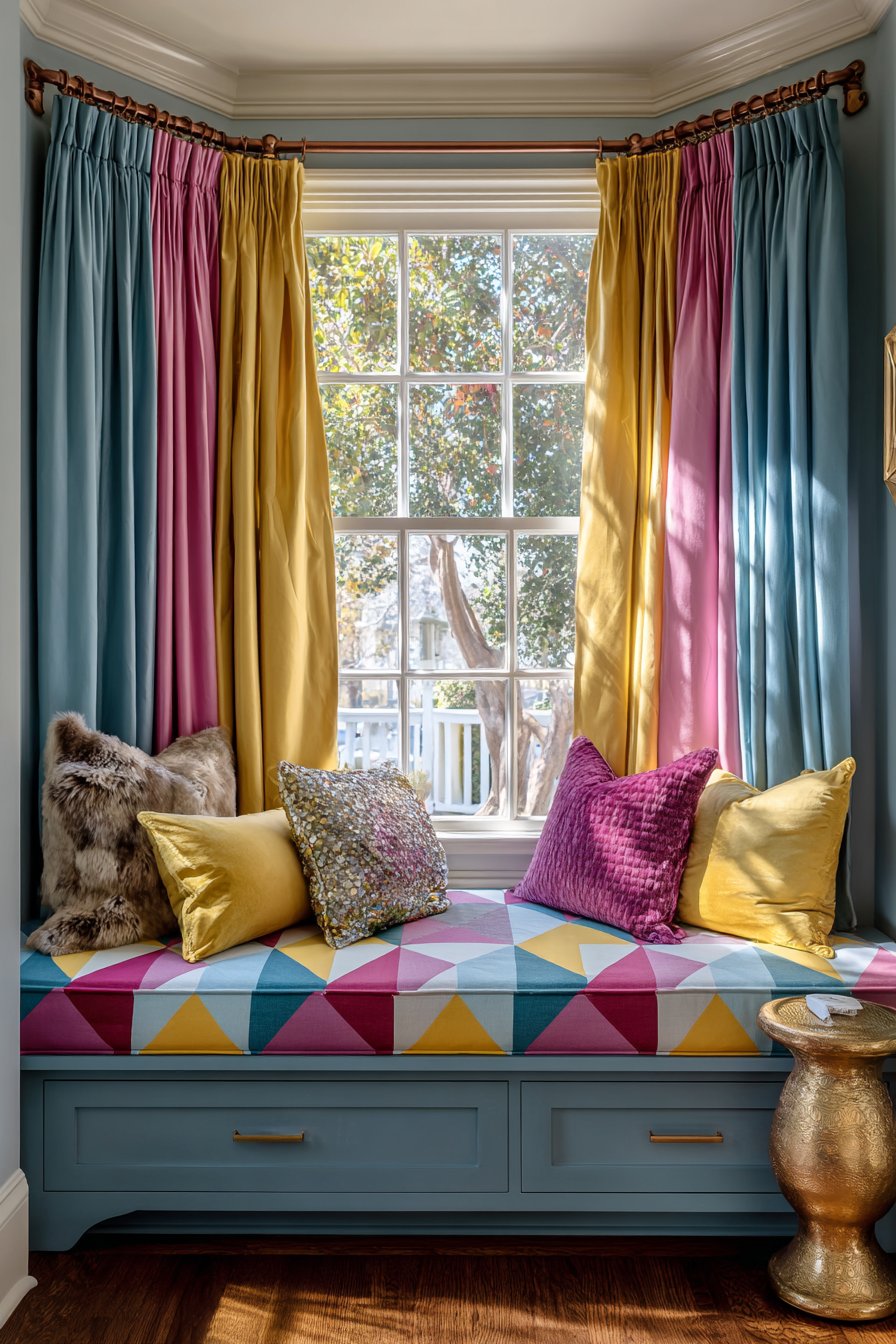 Vertical Stripe Curtain Drama