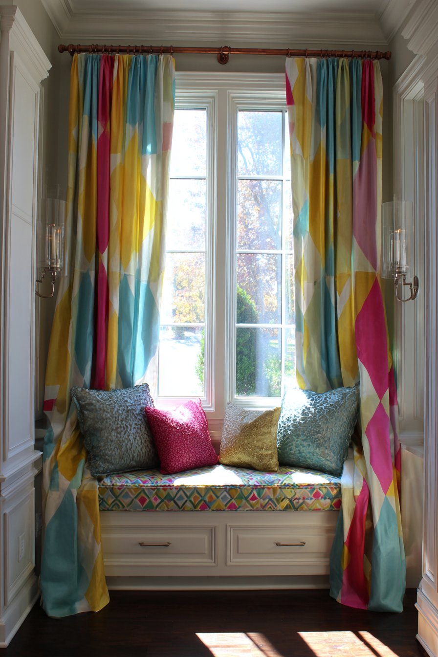 Vertical Stripe Curtain Drama