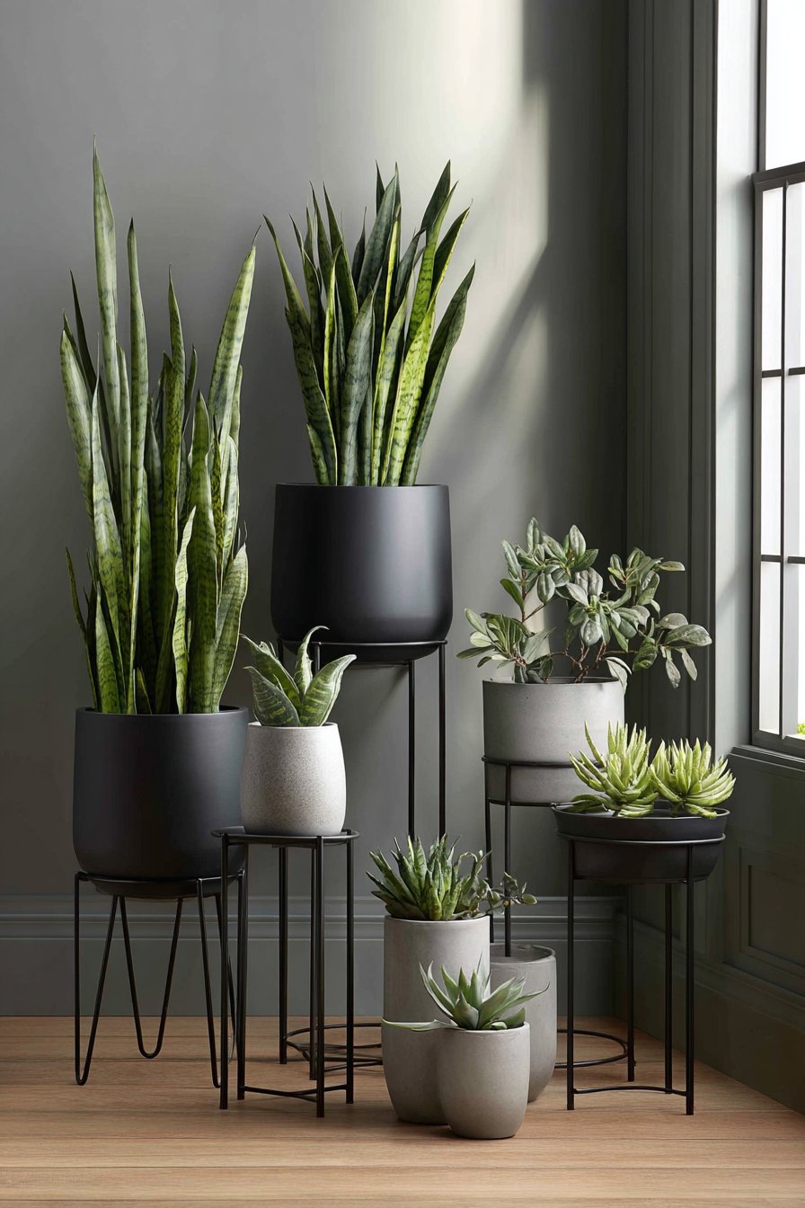 Architectural Plant Display Corner