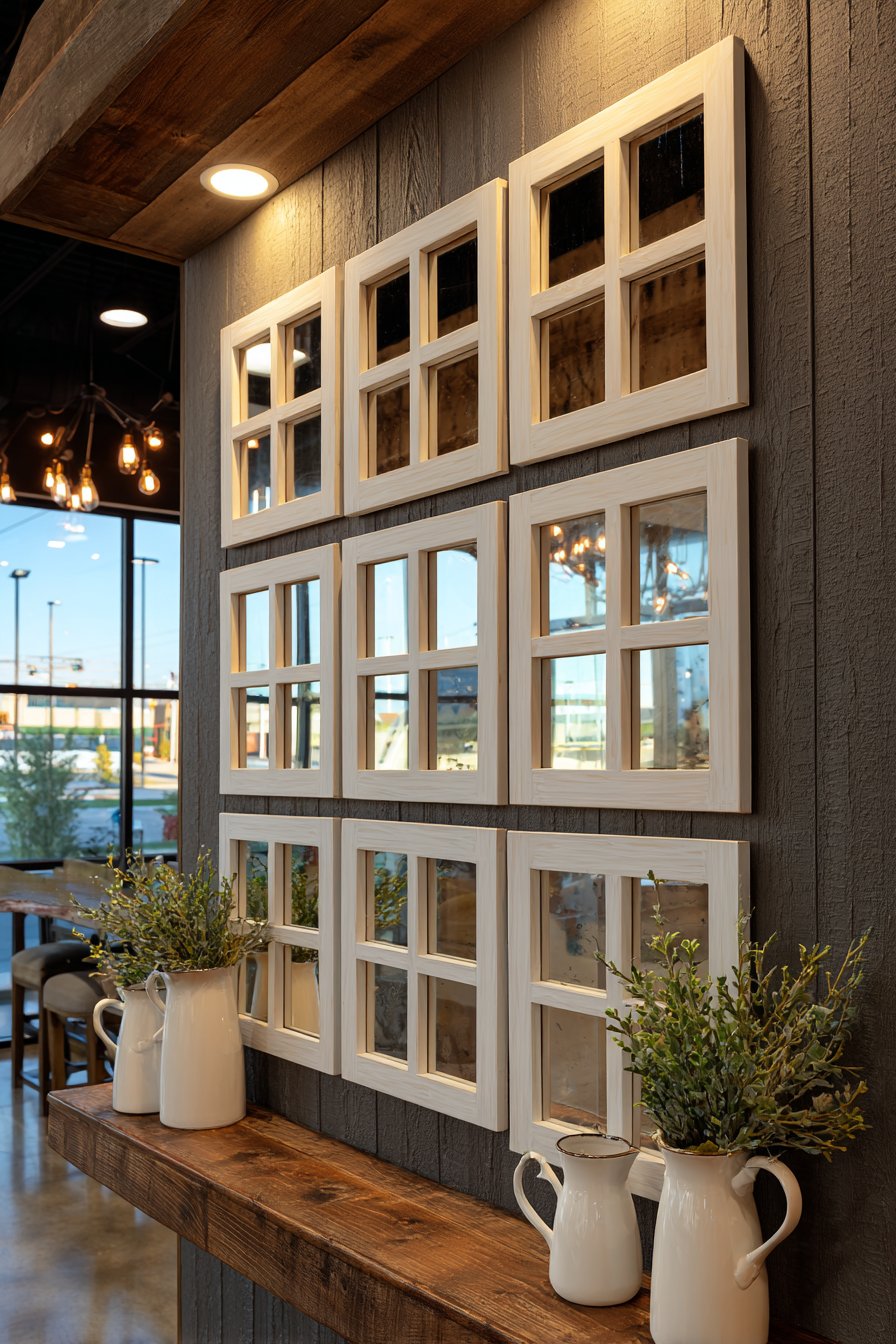 Contemporary Farmhouse Window Grid