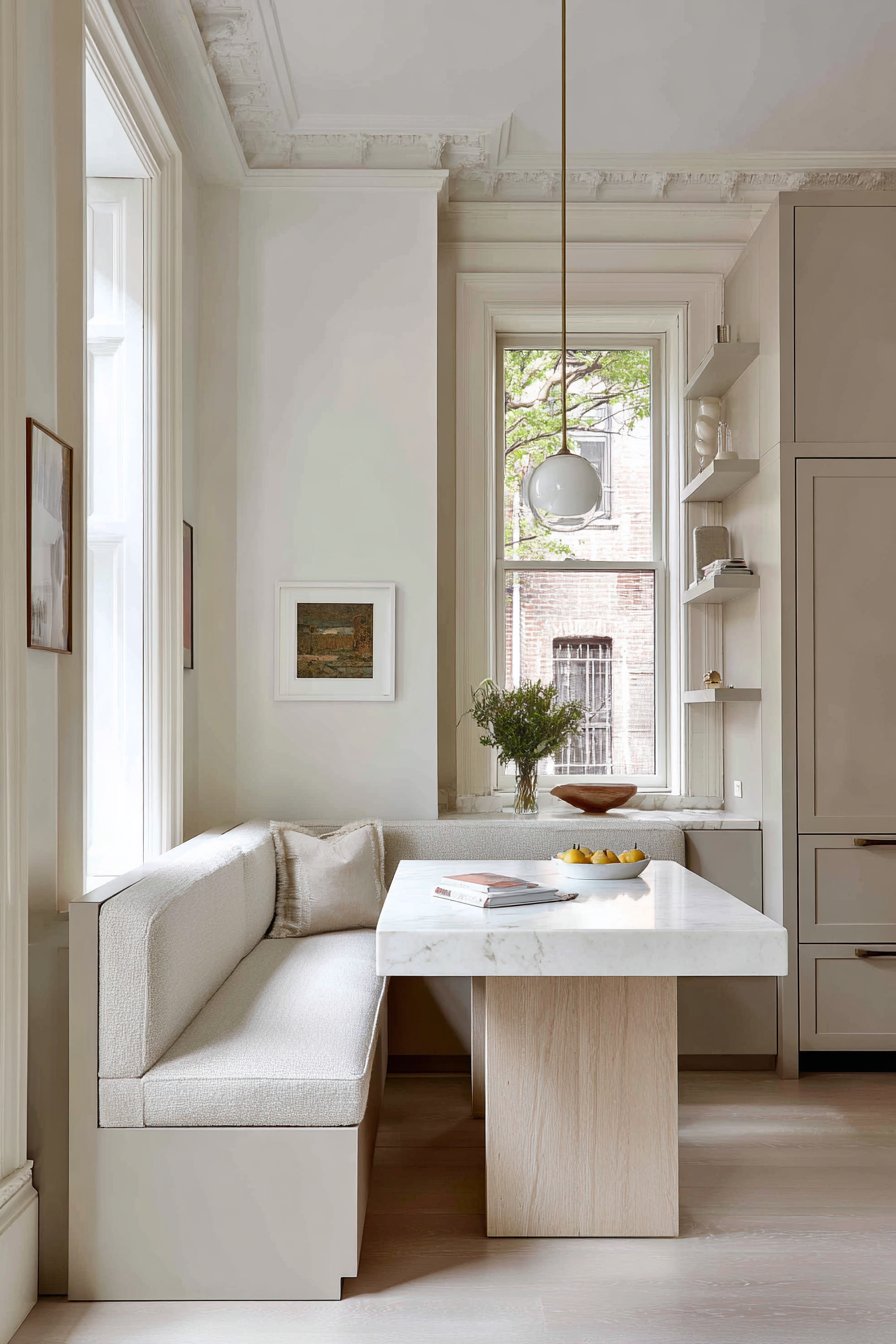 Integrated Breakfast Nook with Built-In Seating