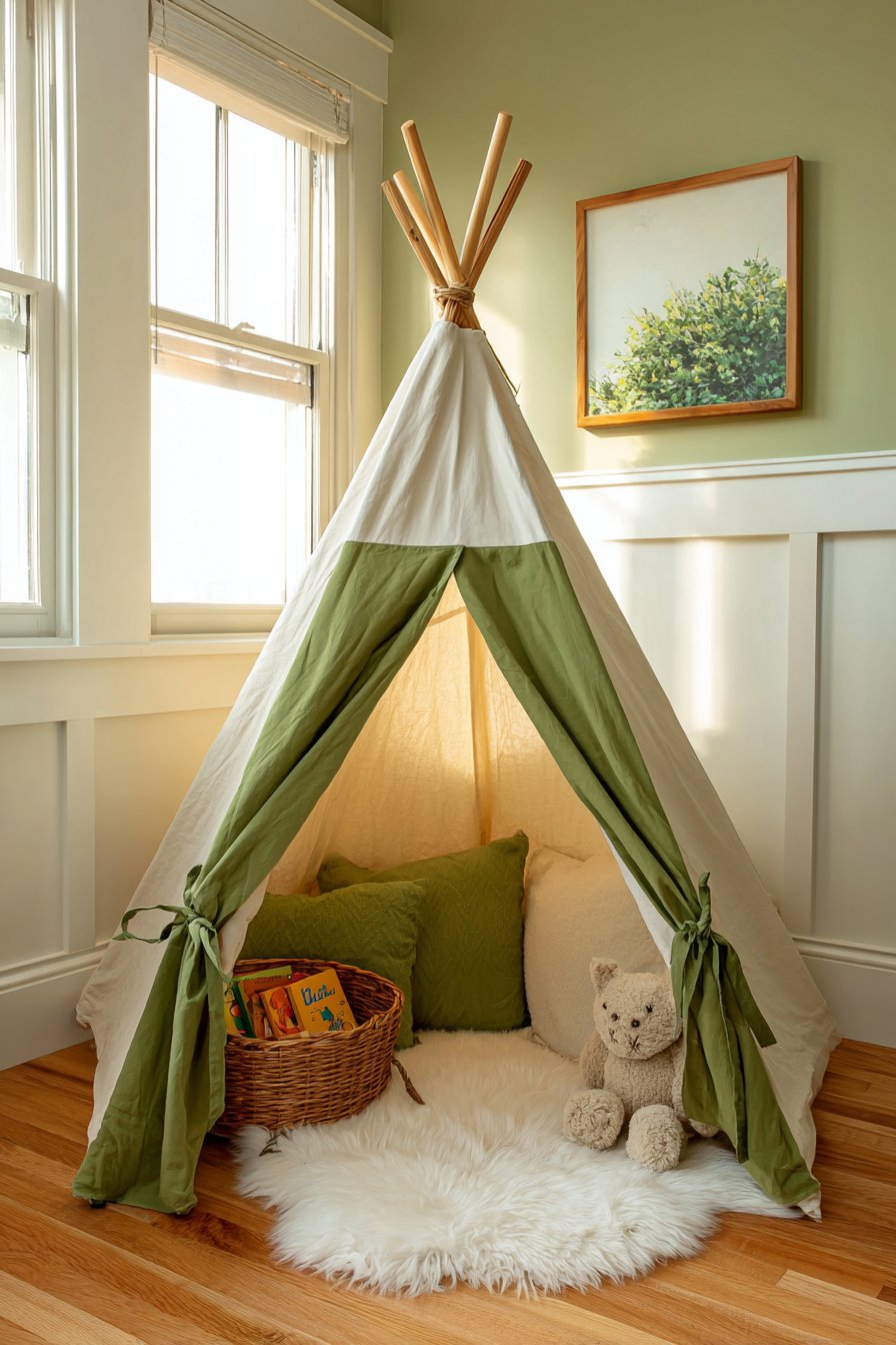 Canvas Teepee for Playful Sophistication