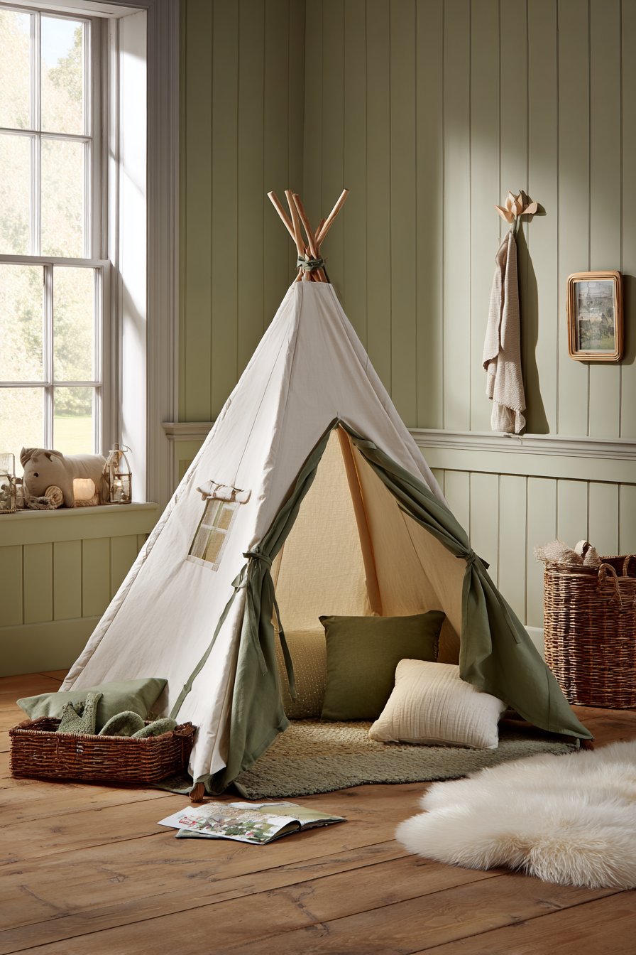 Canvas Teepee for Playful Sophistication