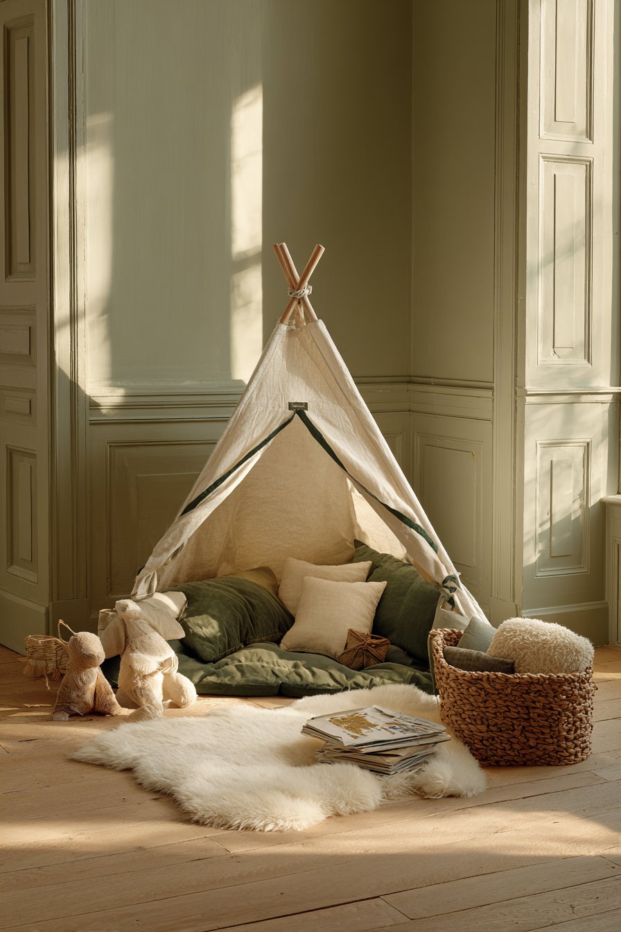 Canvas Teepee for Playful Sophistication
