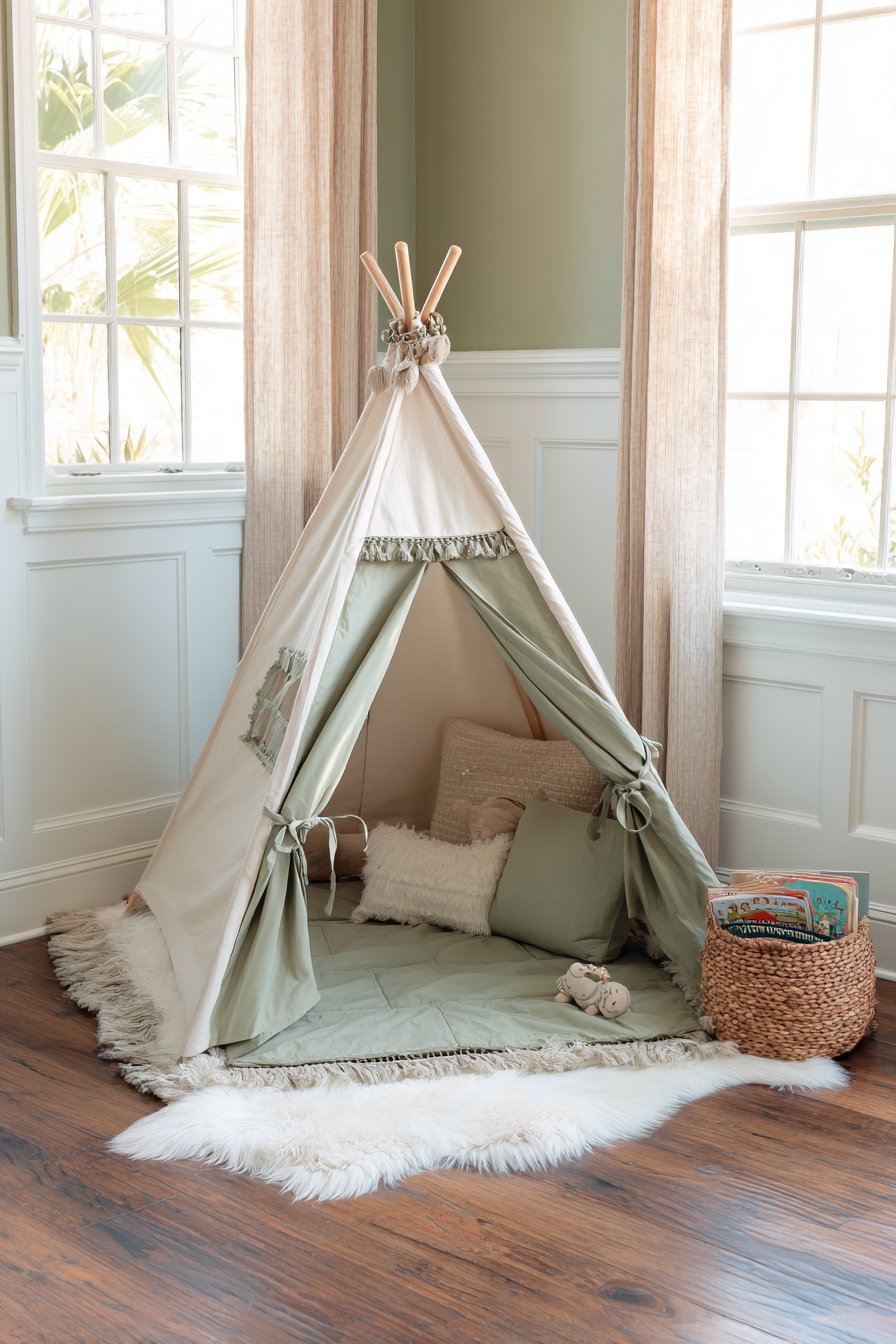 Canvas Teepee for Playful Sophistication