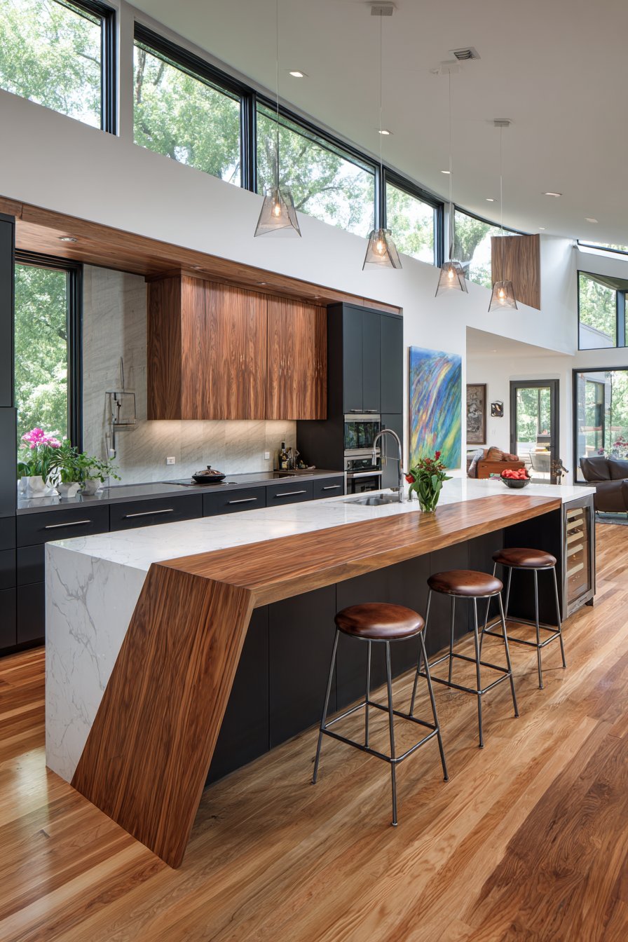 Contemporary Bold Two-Tone with Walnut