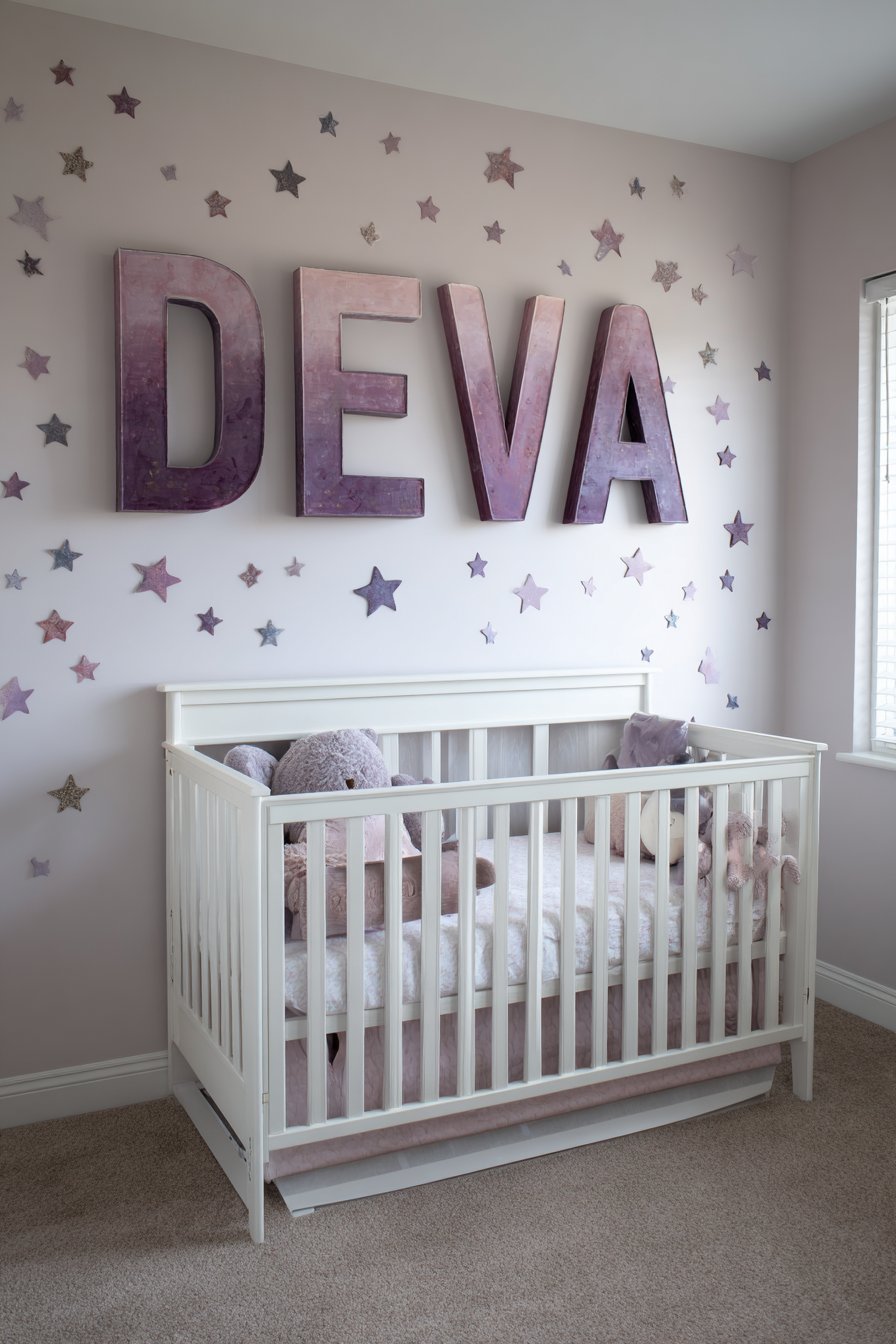 Custom Name Wall with Ombre Lettering
