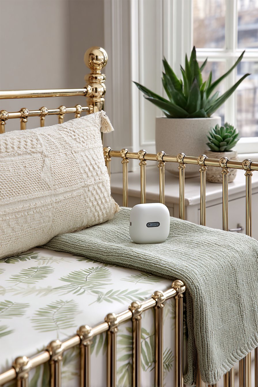 Vintage Brass and Wood Crib Statement