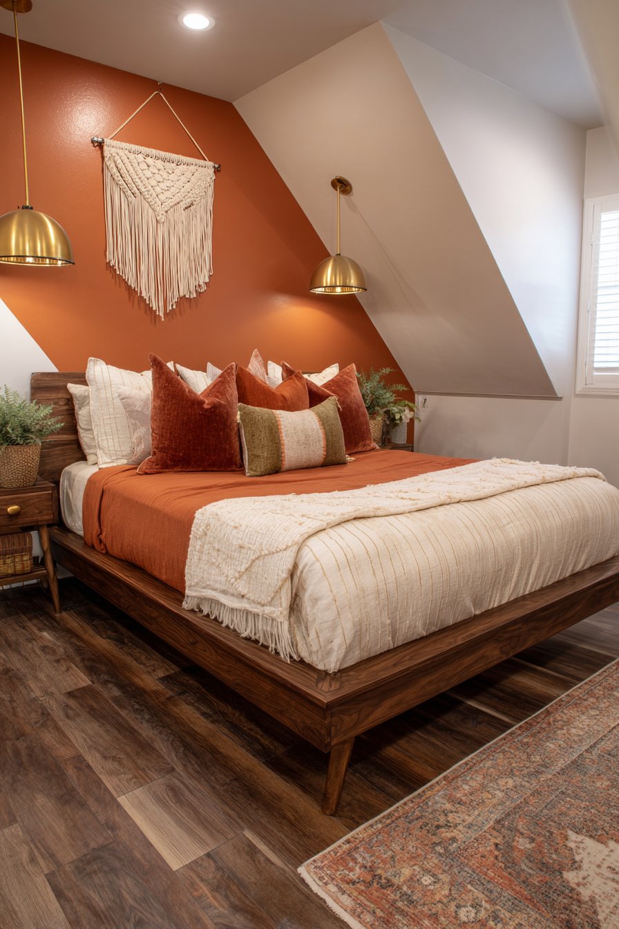 Warm Terracotta Accent Wall