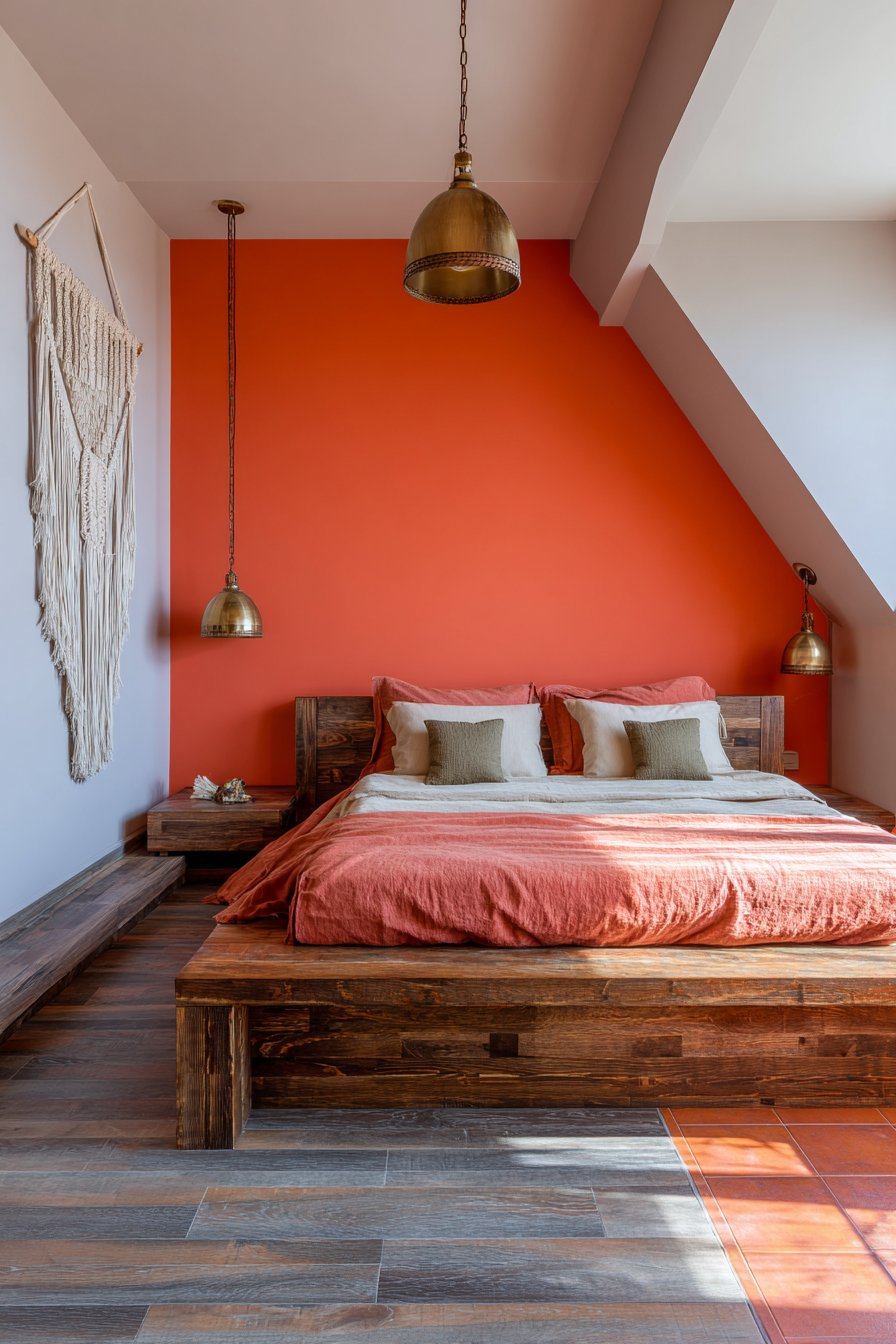Warm Terracotta Accent Wall