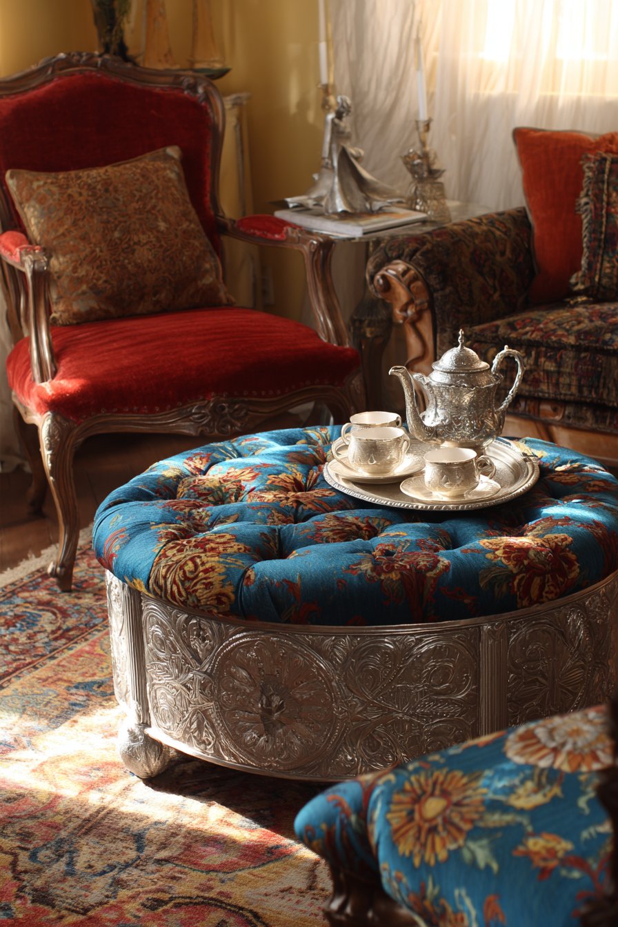 Globally-Inspired Eclectic Conversation Area