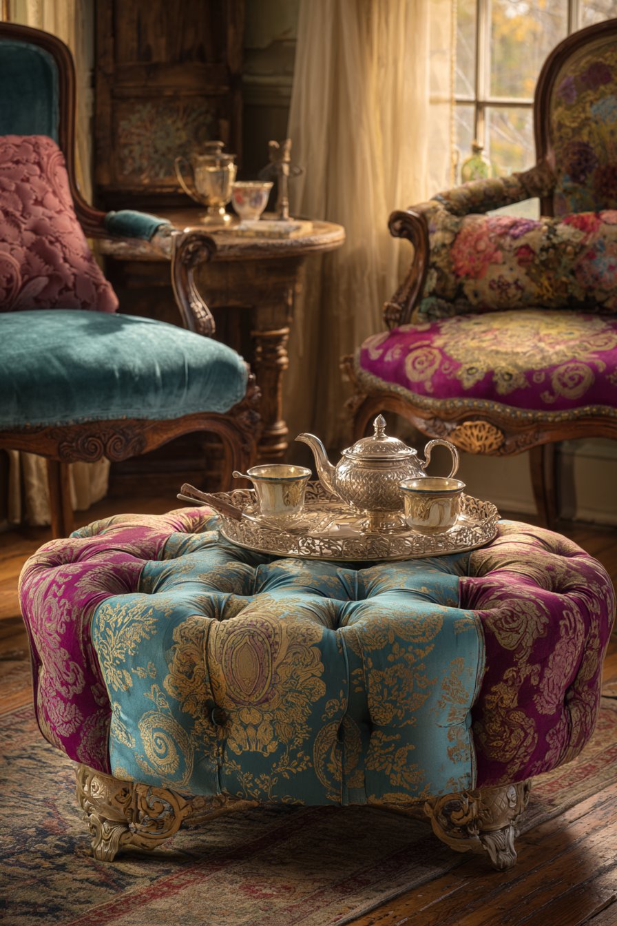 Globally-Inspired Eclectic Conversation Area