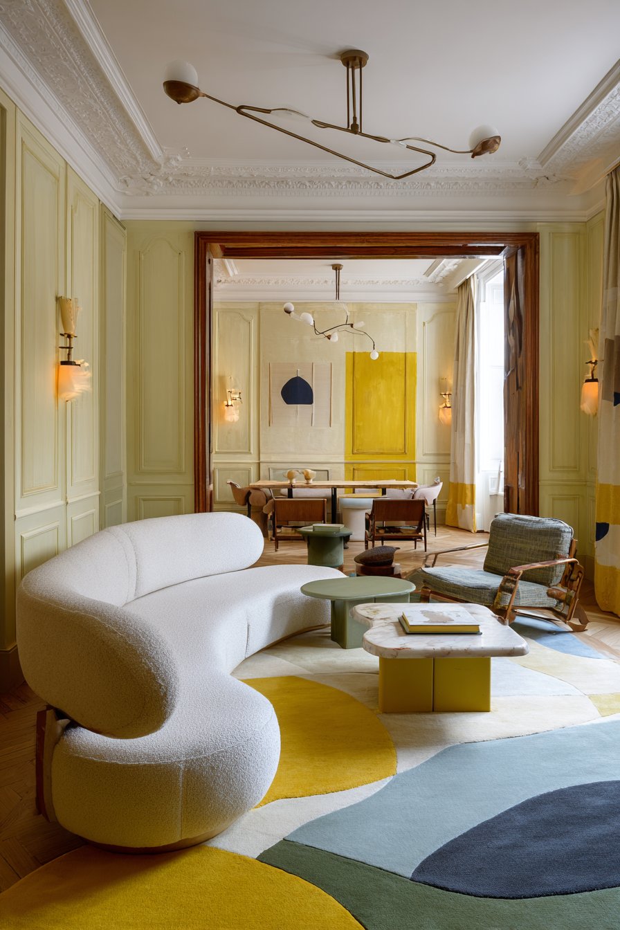 Two-Tone Shiplap Walls with Vintage Sconces