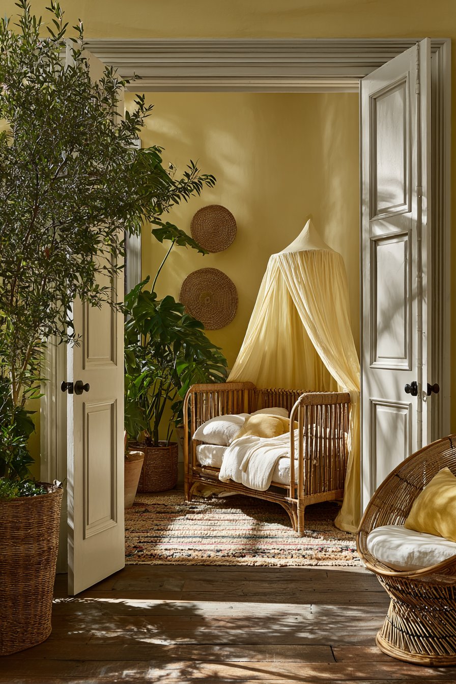 Bohemian Saffron with Macramé Details