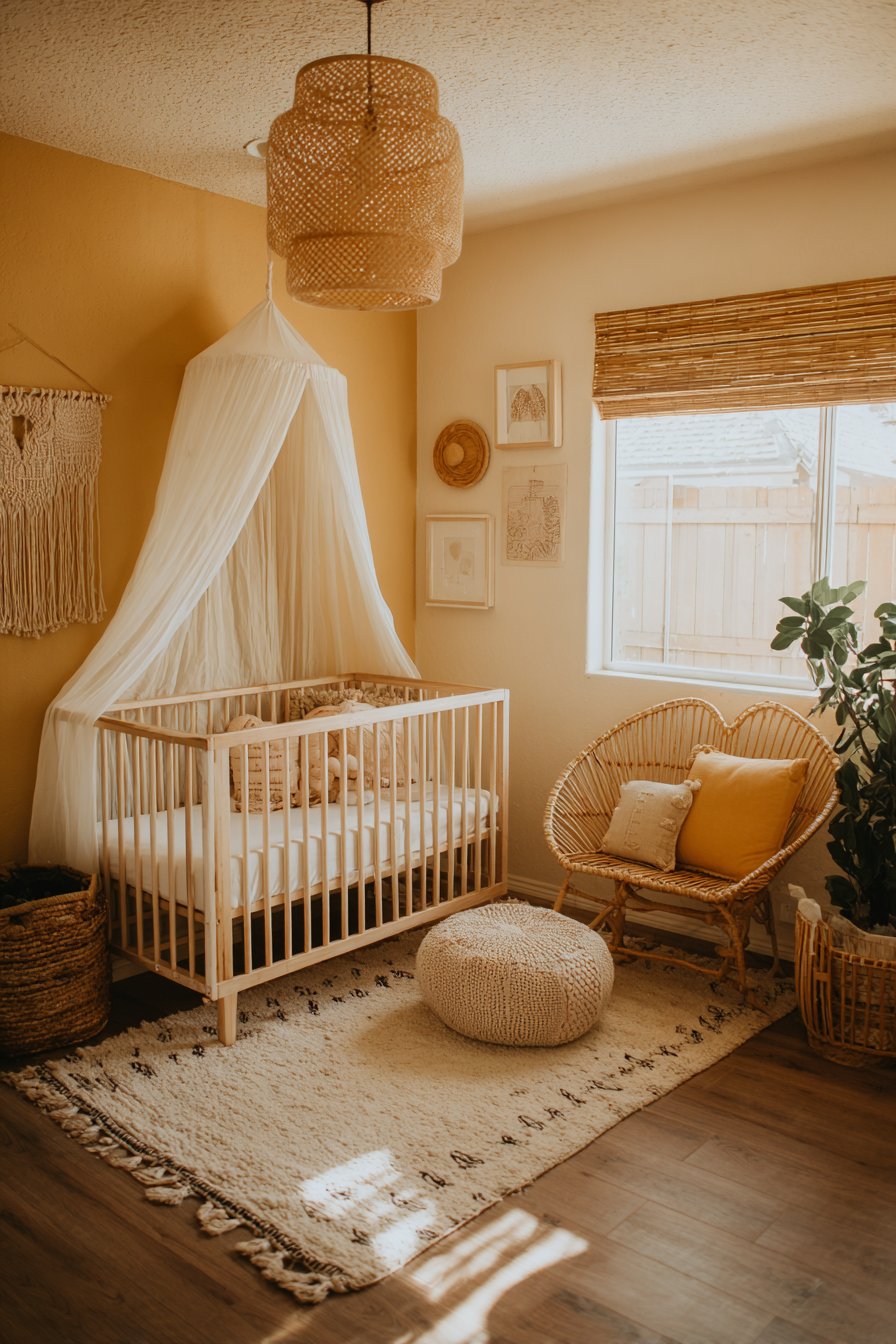 Bohemian Saffron with Macramé Details