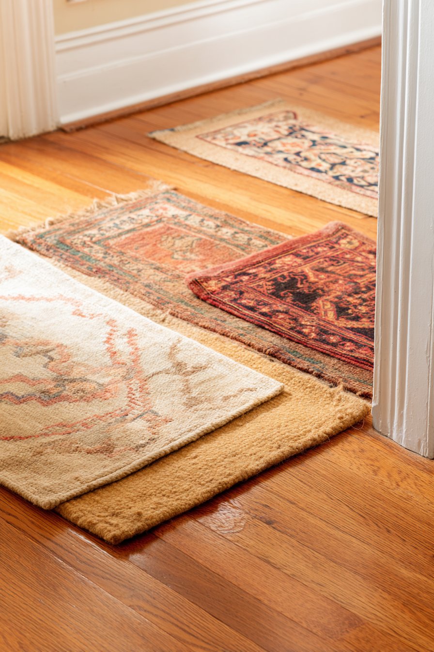 Layered Vintage Rug Flooring Detail