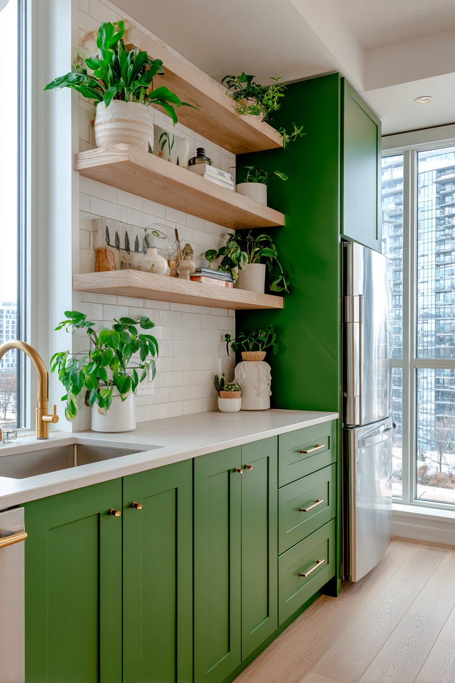 Scandinavian Sage Green with Blonde Wood