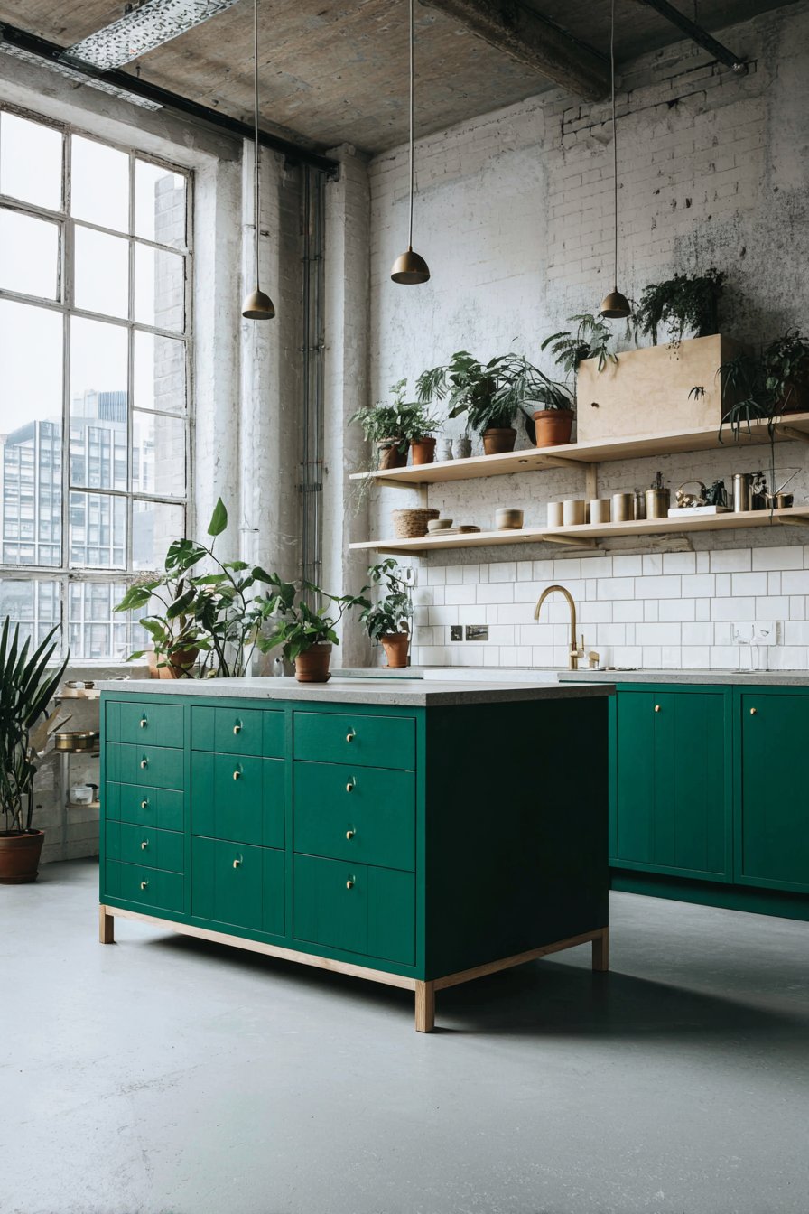 Scandinavian Sage Green with Blonde Wood