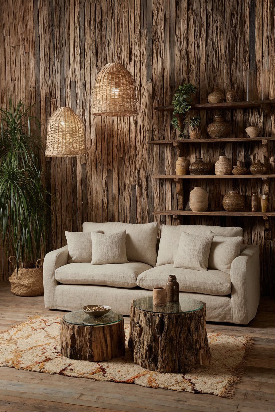 Vertical Wood Plank Rhythm