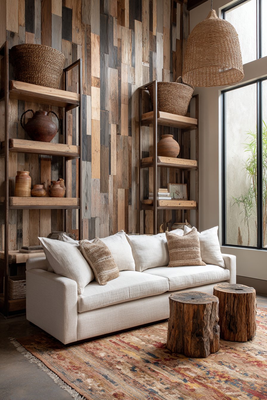 Vertical Wood Plank Rhythm