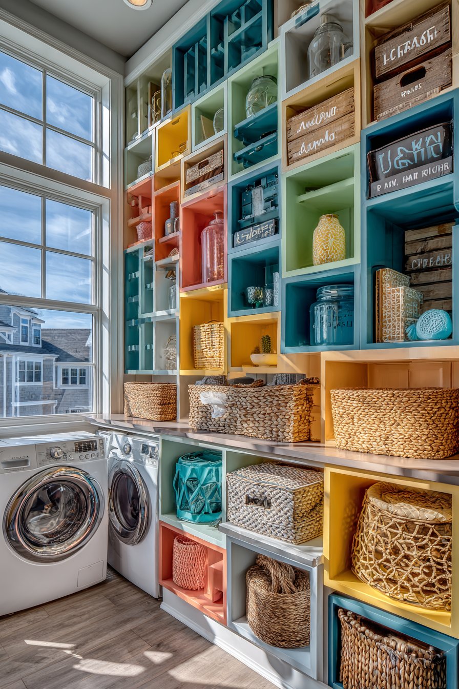 Colorful Cubby Storage System