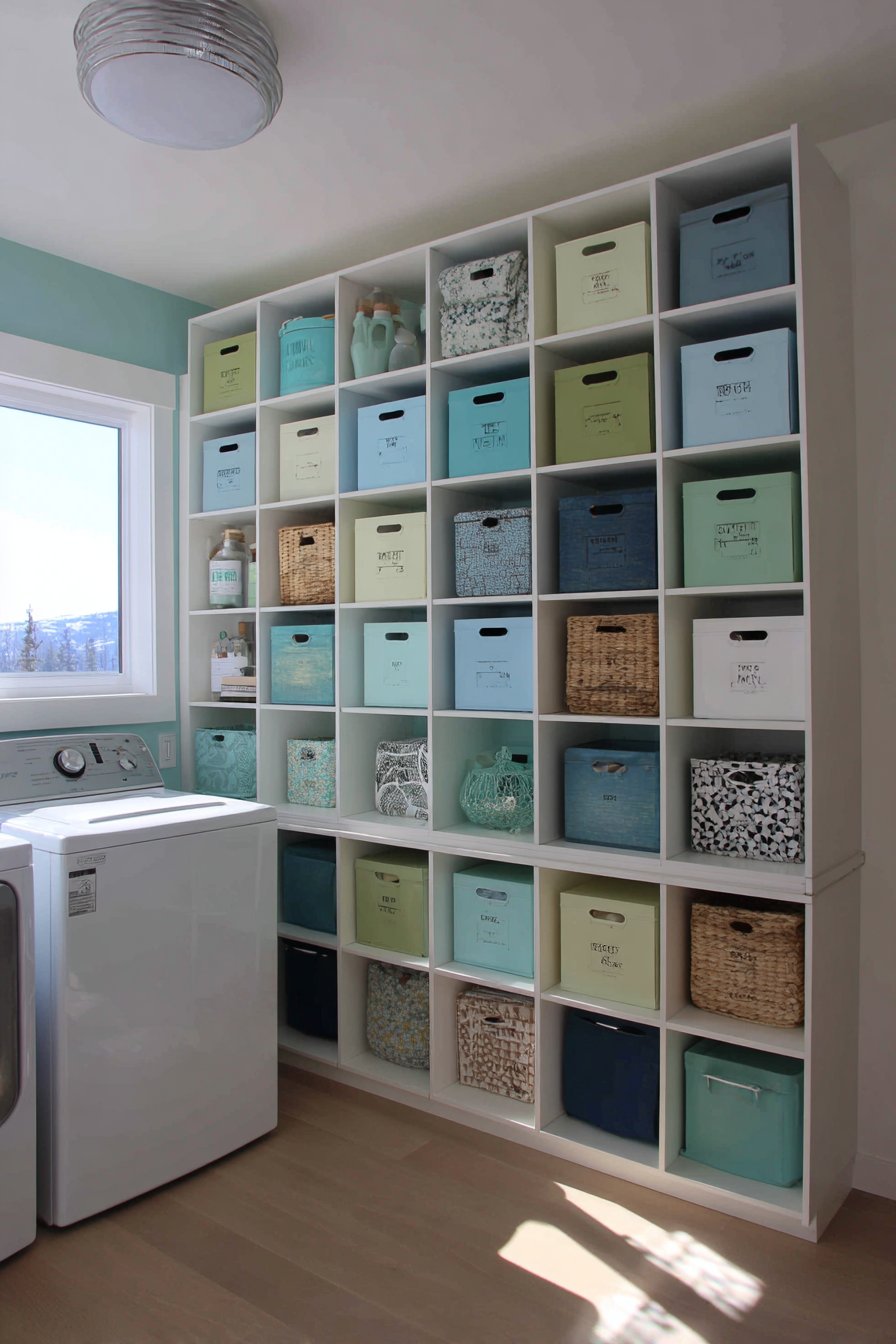 Colorful Cubby Storage System