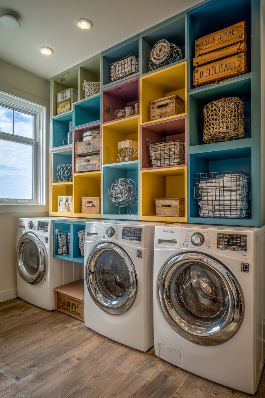 Colorful Cubby Storage System