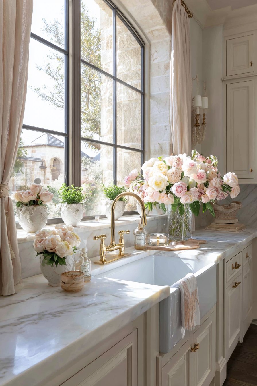 Garden View Window with Herb Display