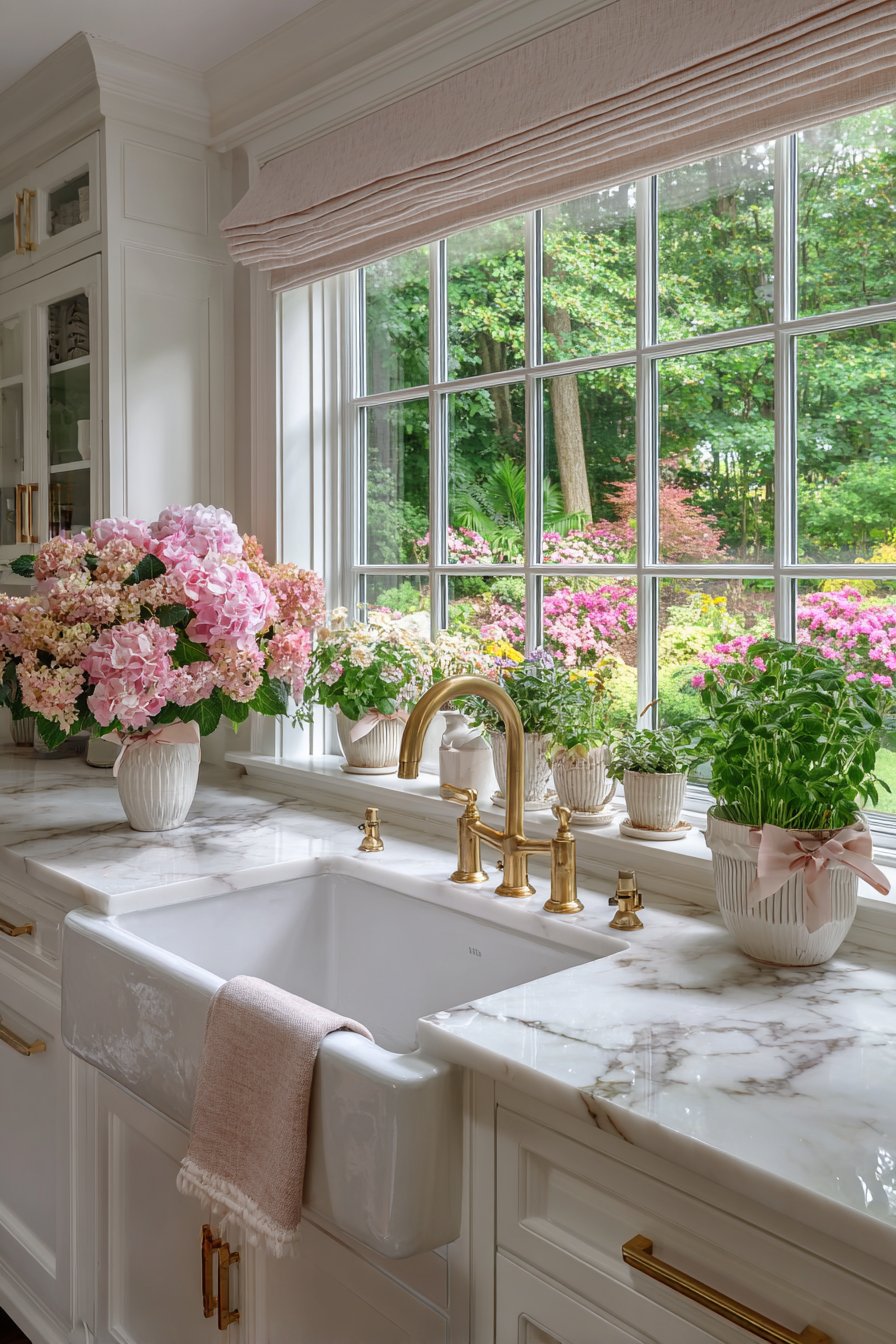 Garden View Window with Herb Display
