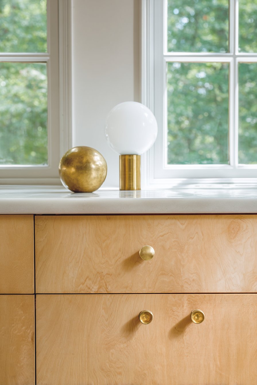 Scandinavian Simplicity Gold Kitchen