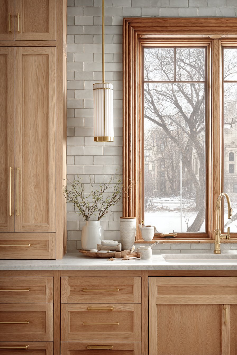 Scandinavian Simplicity Gold Kitchen
