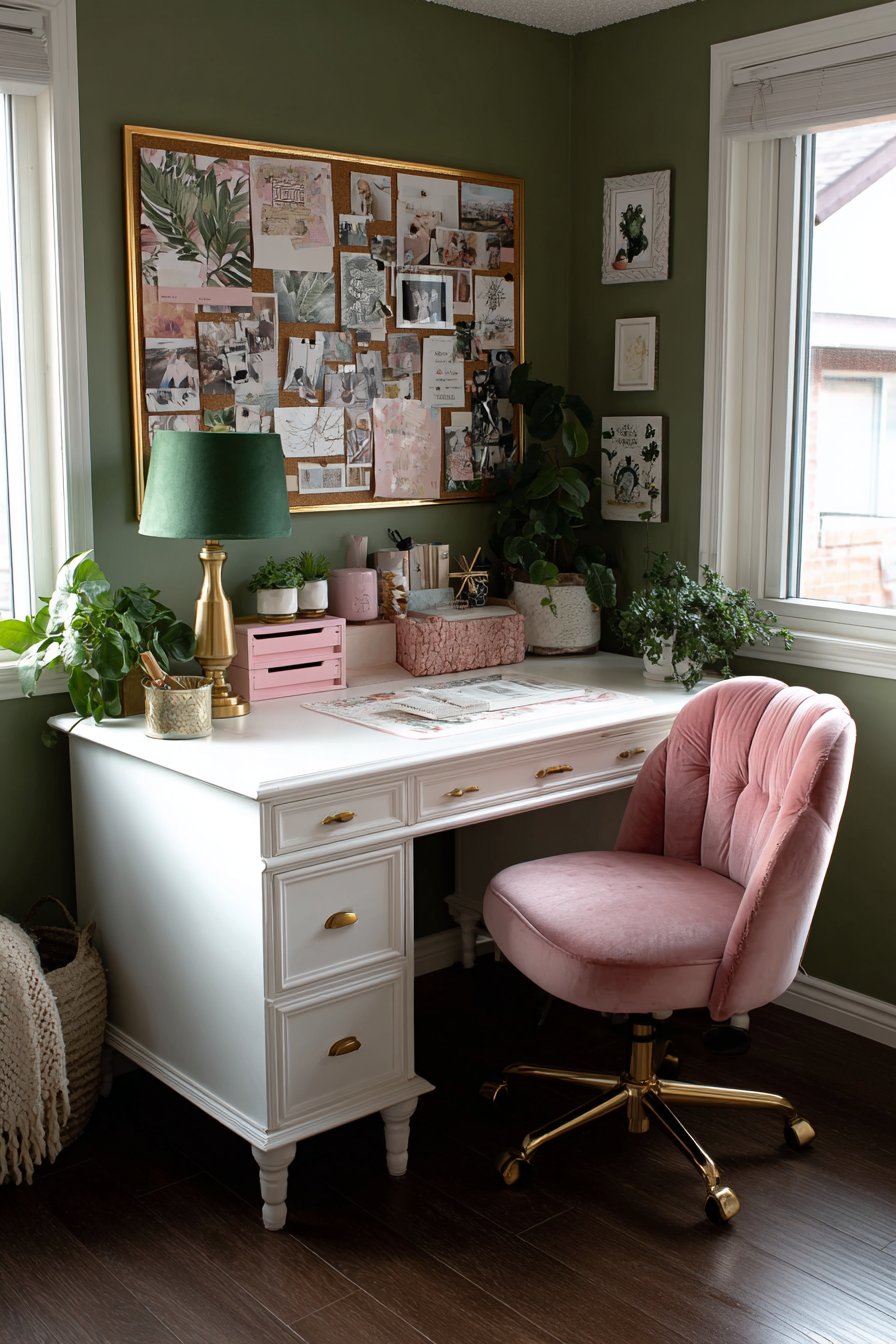 Feminine Home Office Nook