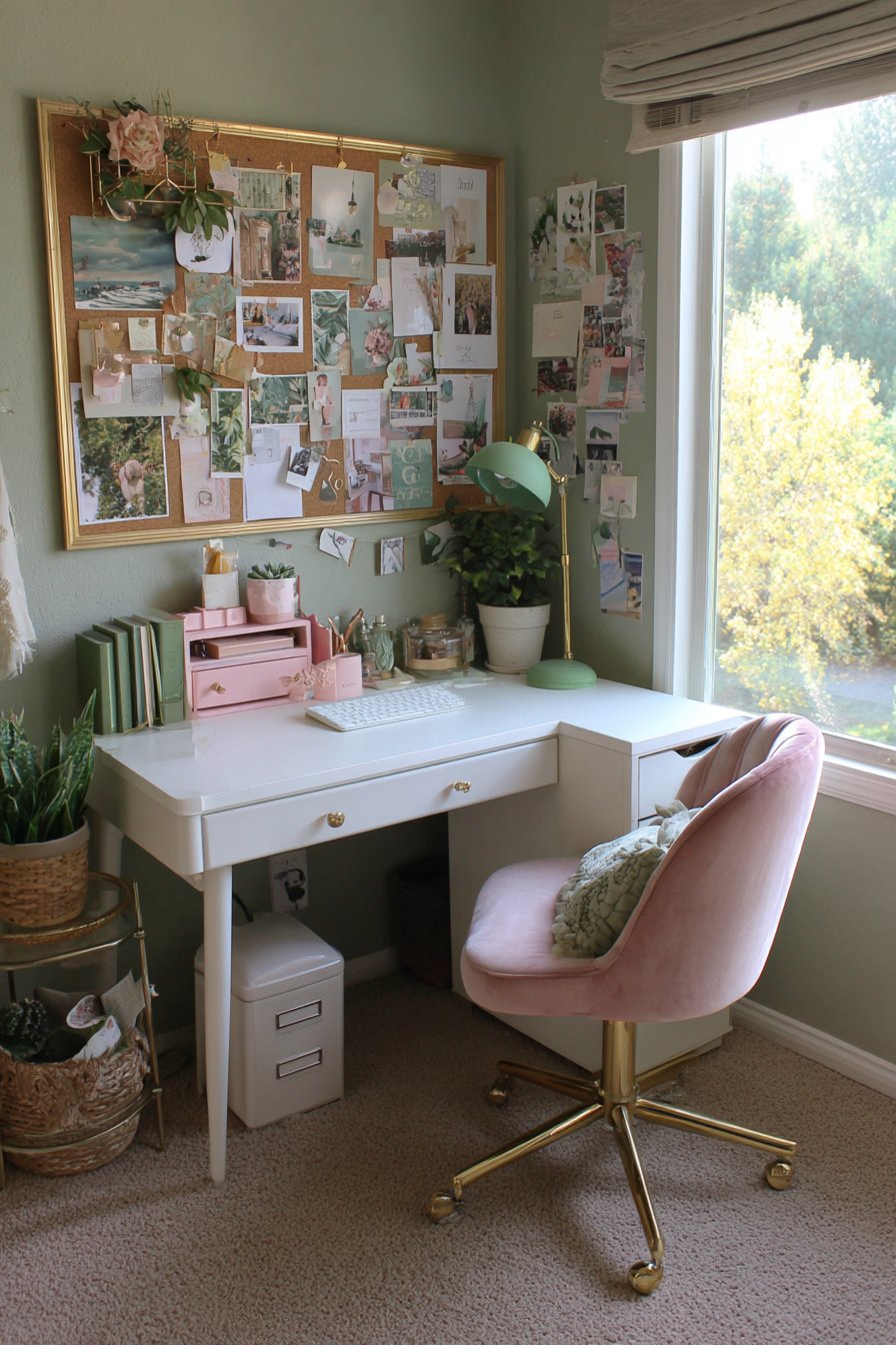 Feminine Home Office Nook