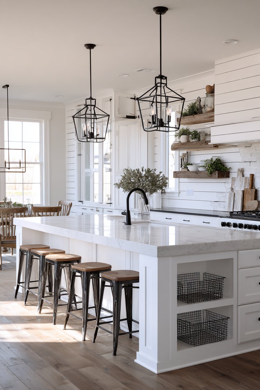 Modern Farmhouse Shiplap Island