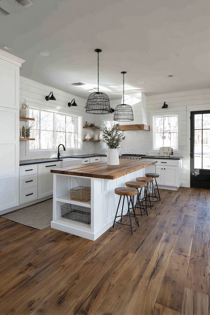 Modern Farmhouse Shiplap Island