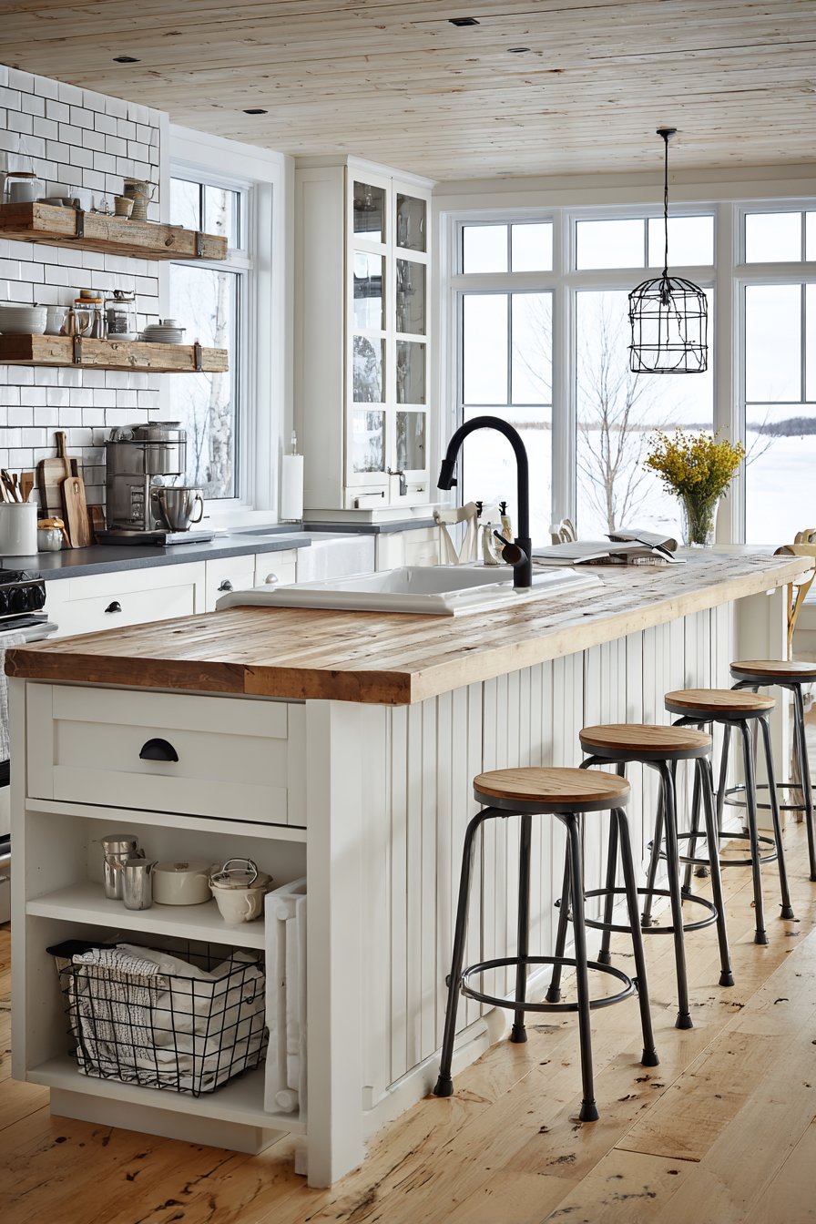Modern Farmhouse Shiplap Island