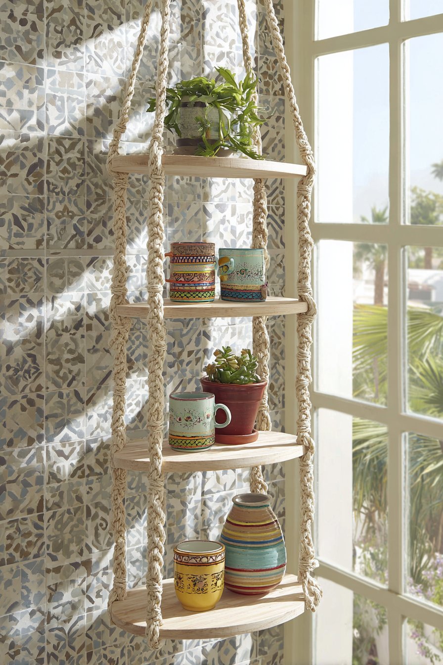 Bohemian Macramé Hanging Shelves