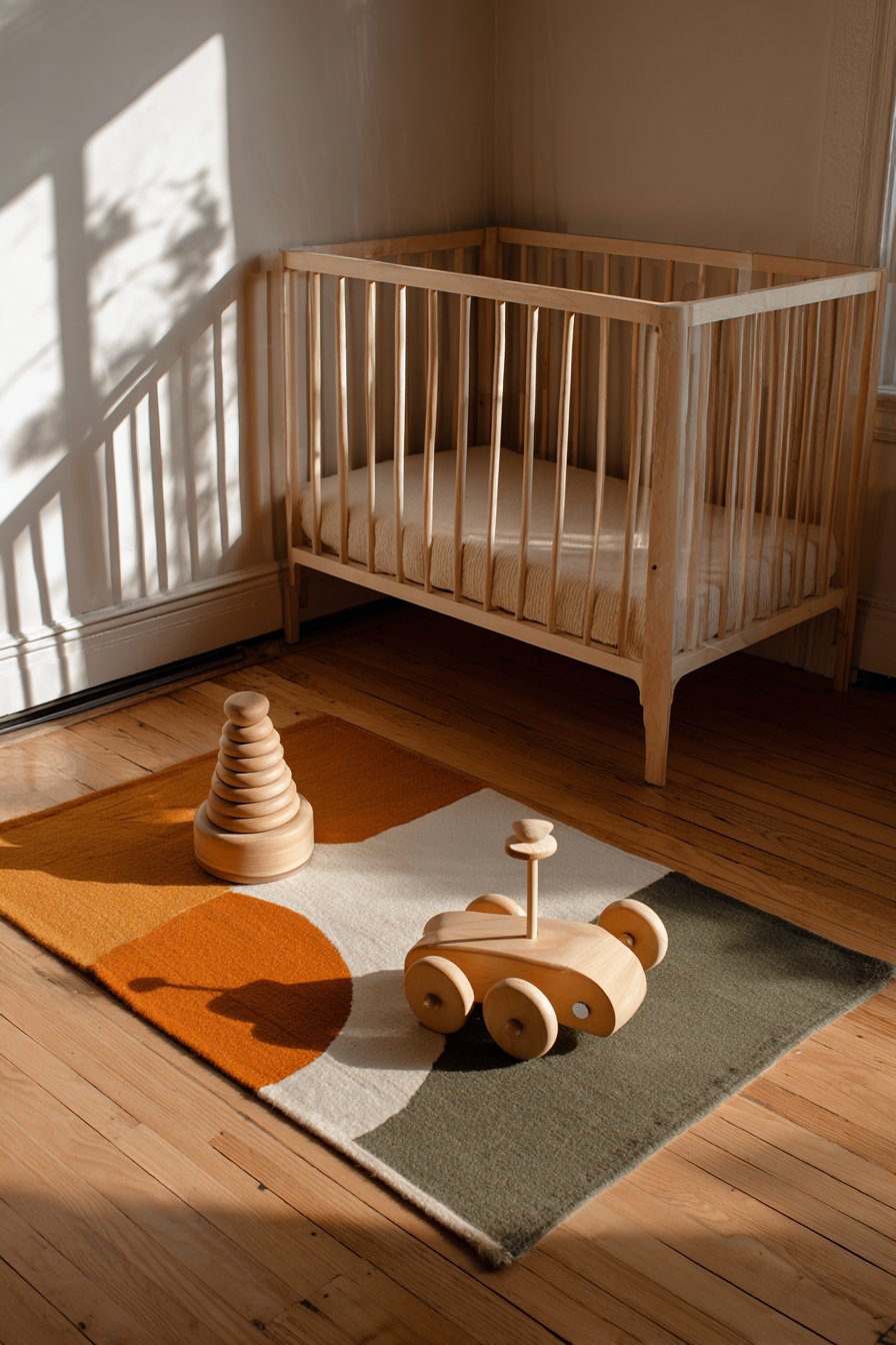 Flooring and Rug Layers with Natural Texture