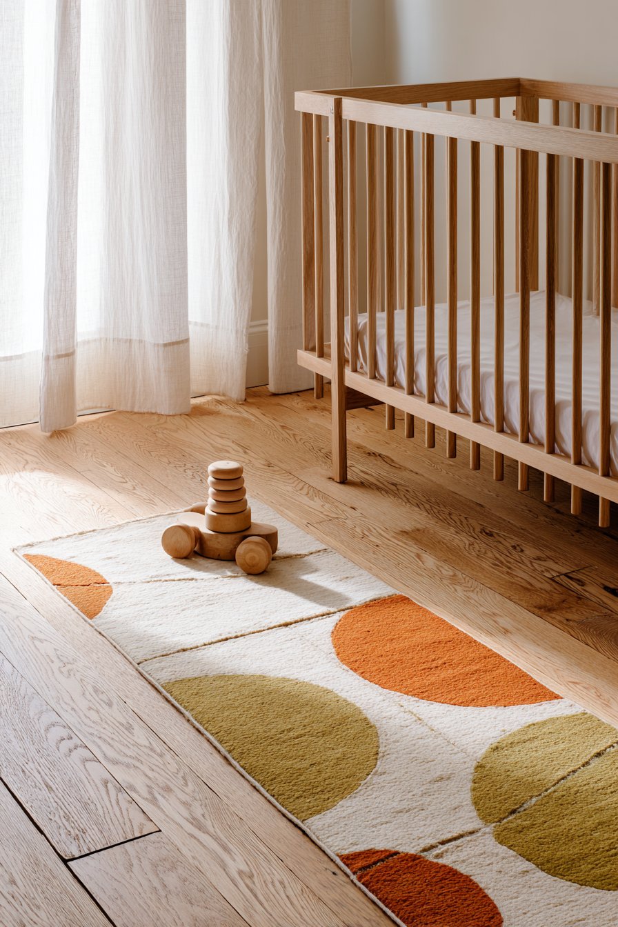 Flooring and Rug Layers with Natural Texture