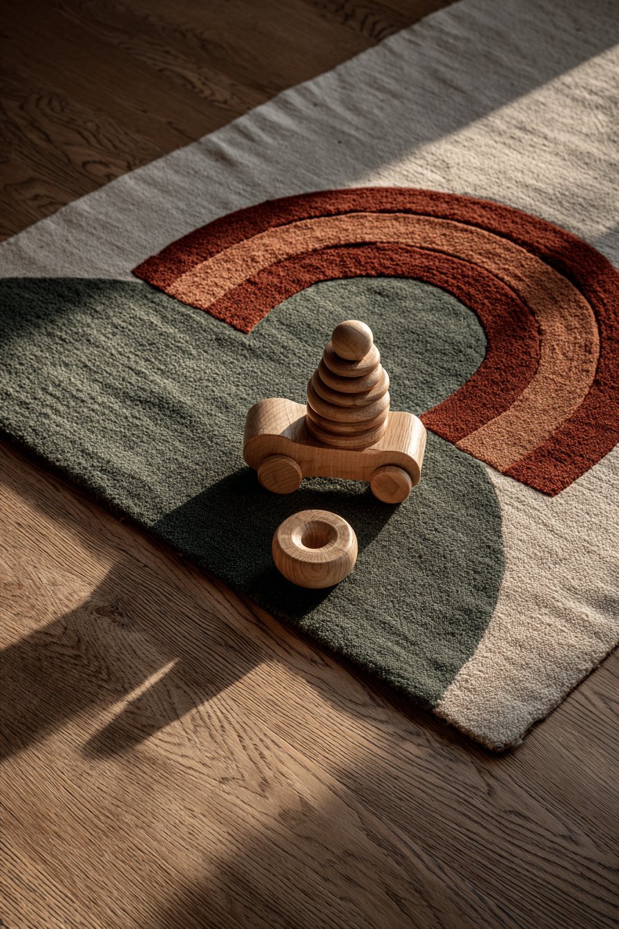 Flooring and Rug Layers with Natural Texture