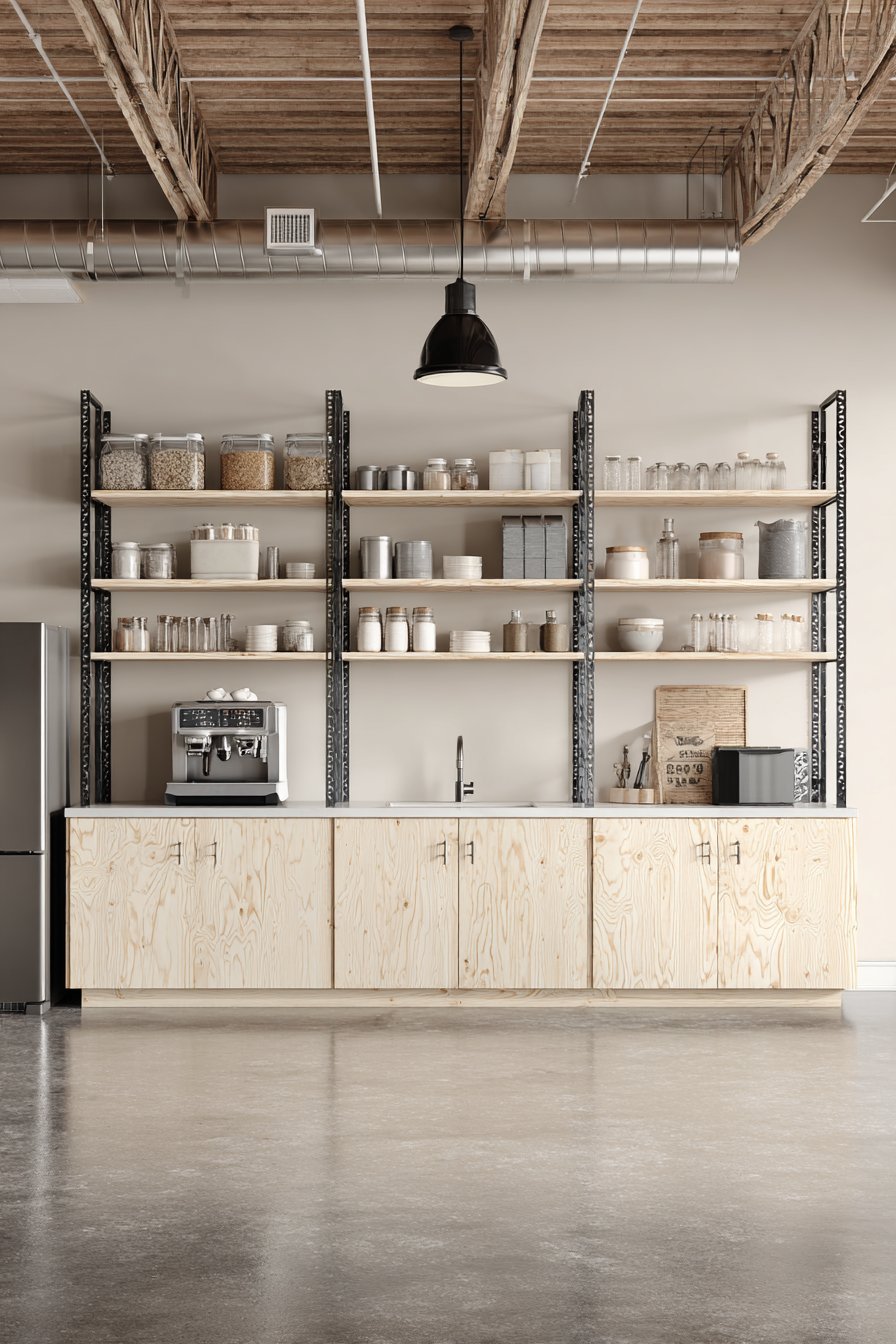 Industrial Elements with Exposed Concrete Ceiling