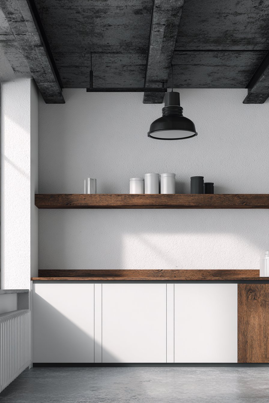 Industrial Elements with Exposed Concrete Ceiling